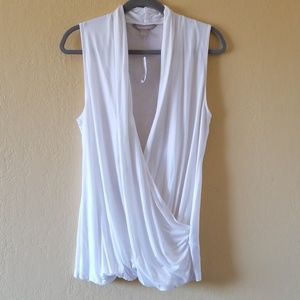 🍒 Banana Republic Bubble Hem Wrap Blouse